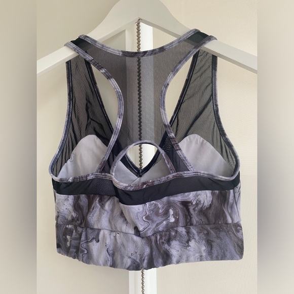 Varley Marble Legging and Sports Bra Set Blue Grey with Black Mesh Size Small - Picture 4 of 9